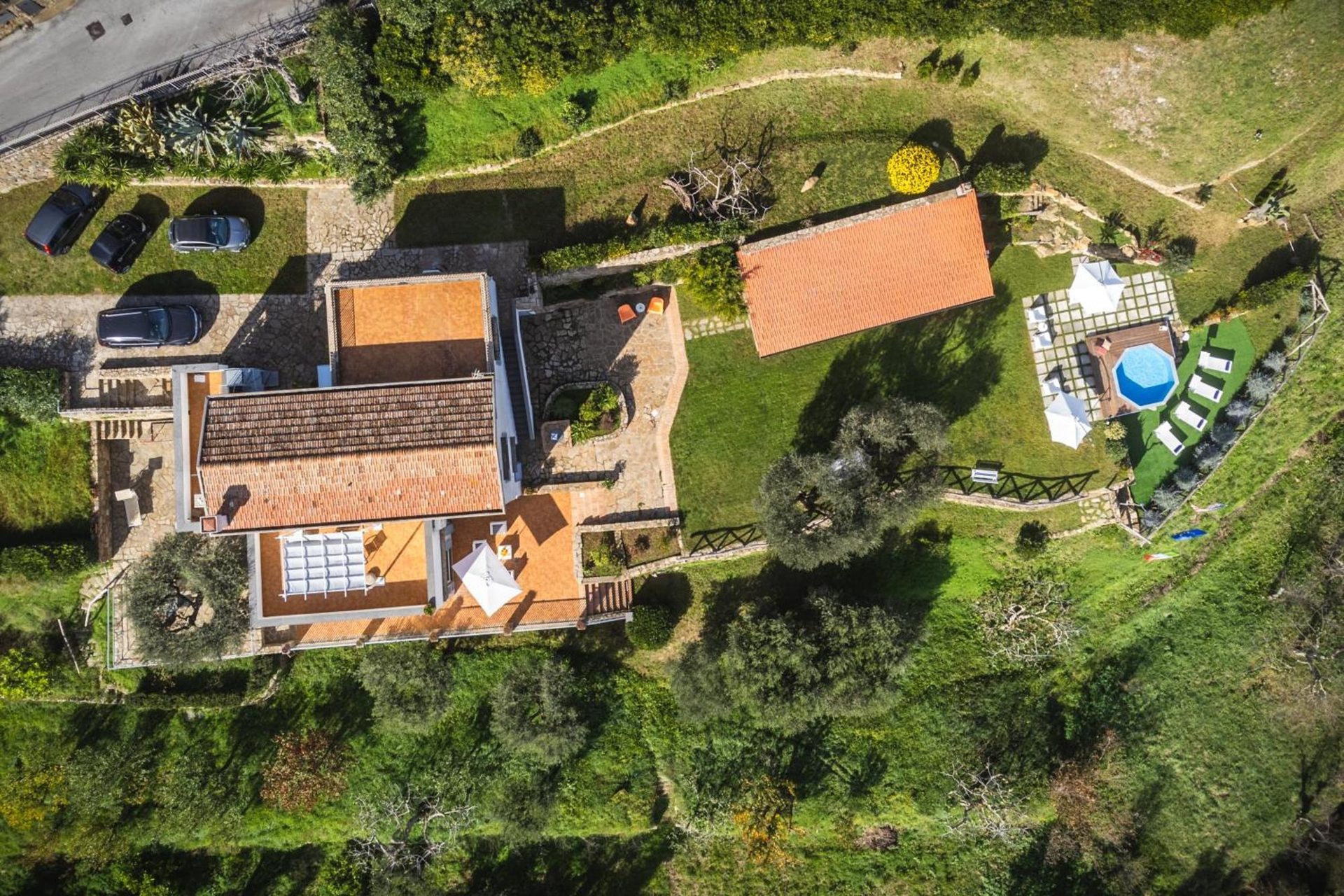 Villa I Due Golfi, la proprietà dall'alto
