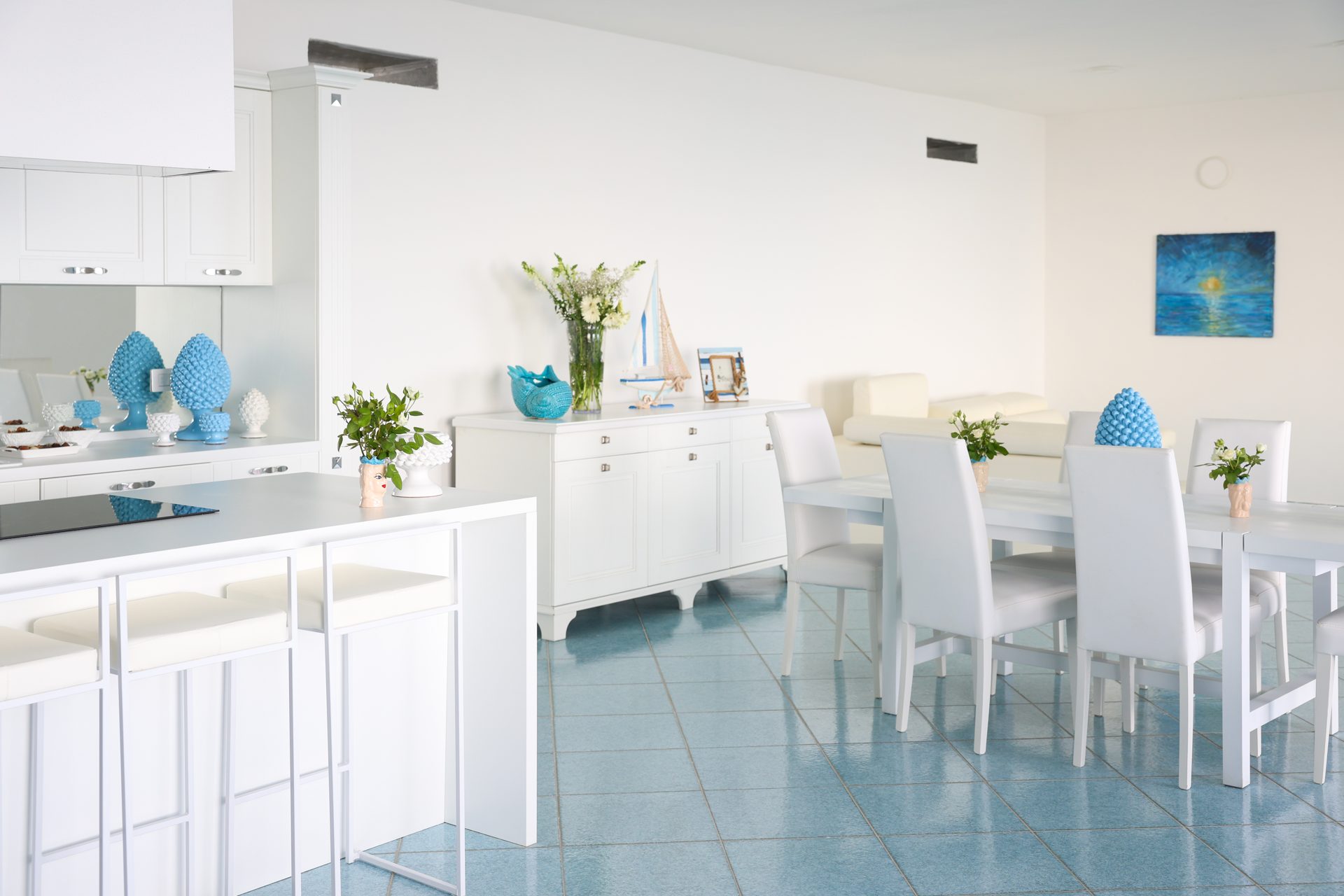 Villa Lantana, sala da pranzo , dettaglio